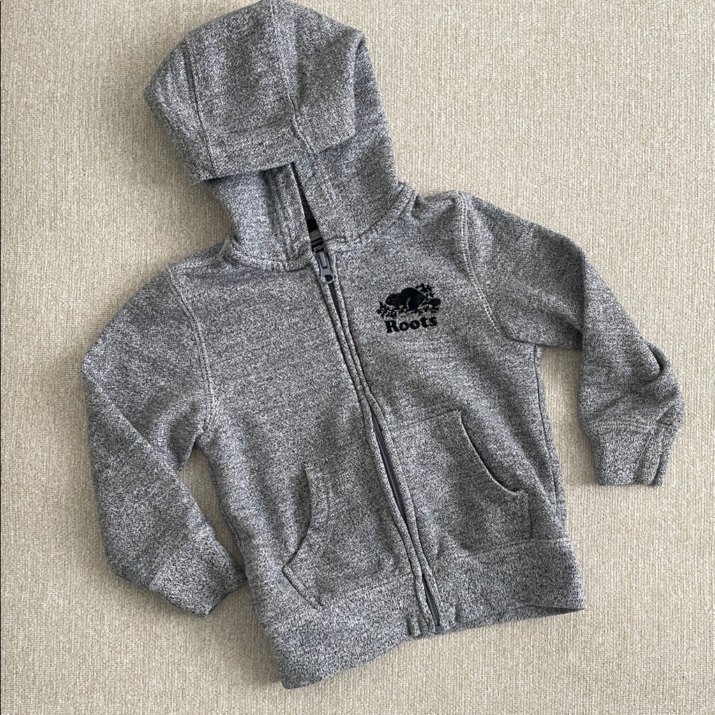 4t Roots Kids Salt & Pepper Full-Zip Hoodie